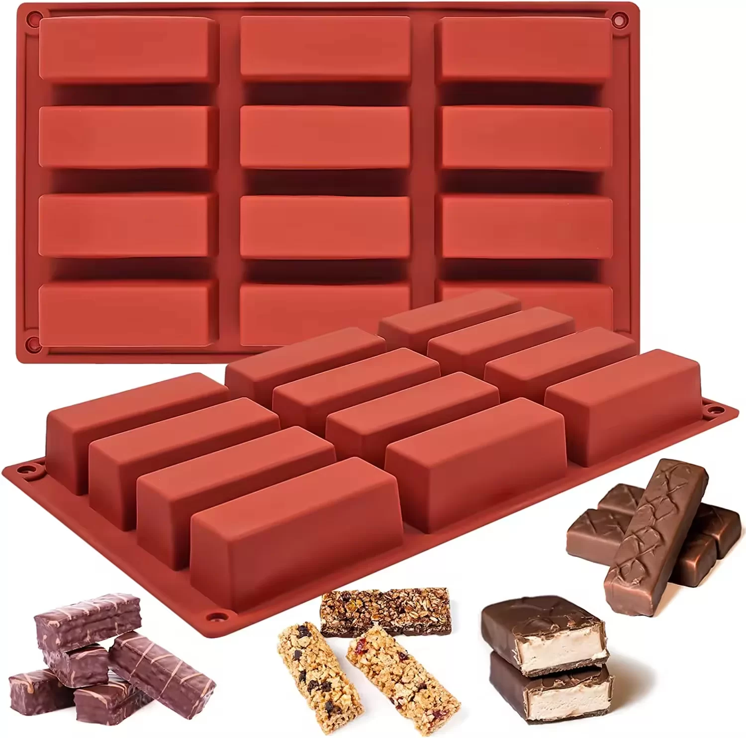 Wholesale Online Hot Selling BPA Free Silicone Chocolate Bar Cake Mold