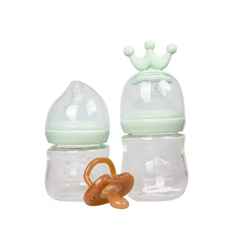 Baby Glass Bottles Set With Pacifier