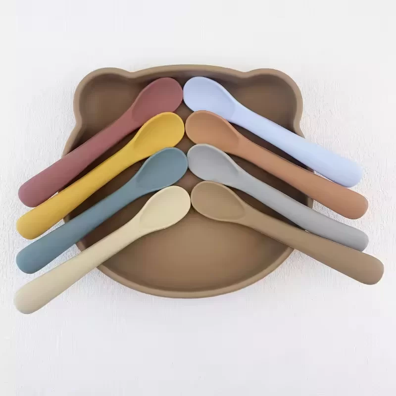 Food Grade Silicone Baby Feeding Spoons