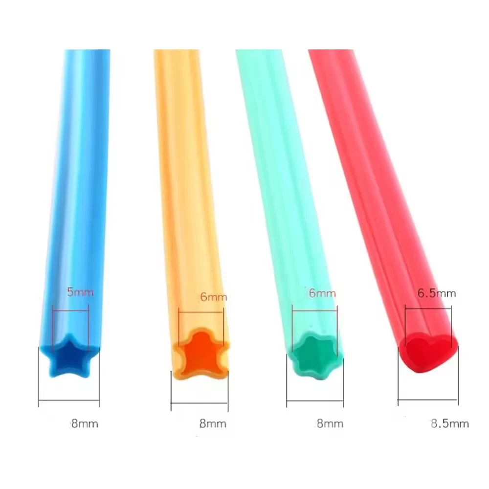 Custom Logo Printed Eco-friendly Silicone Straw
